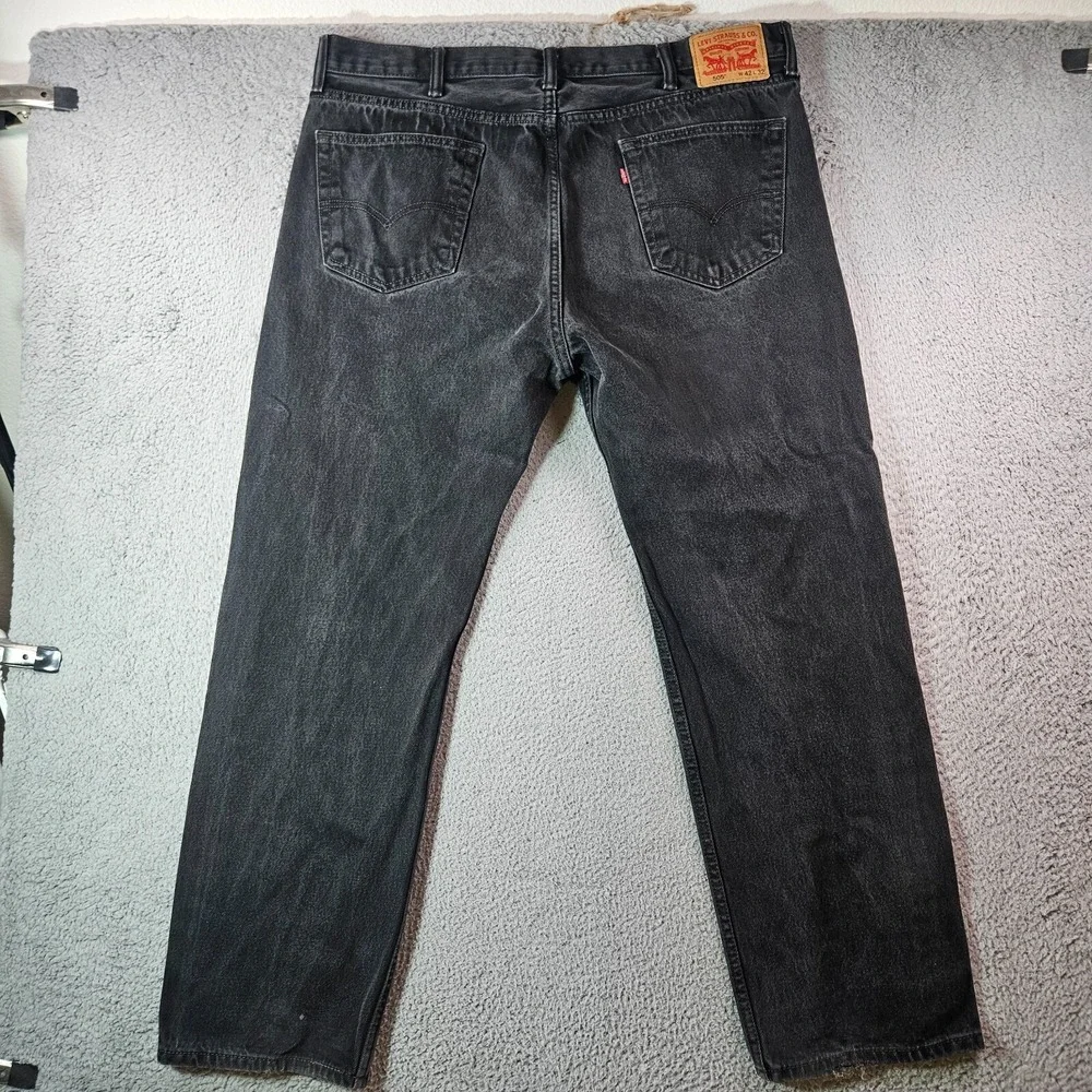 Levi's 505 Jeans Men 42 x 32 Zip Fly‎ Black